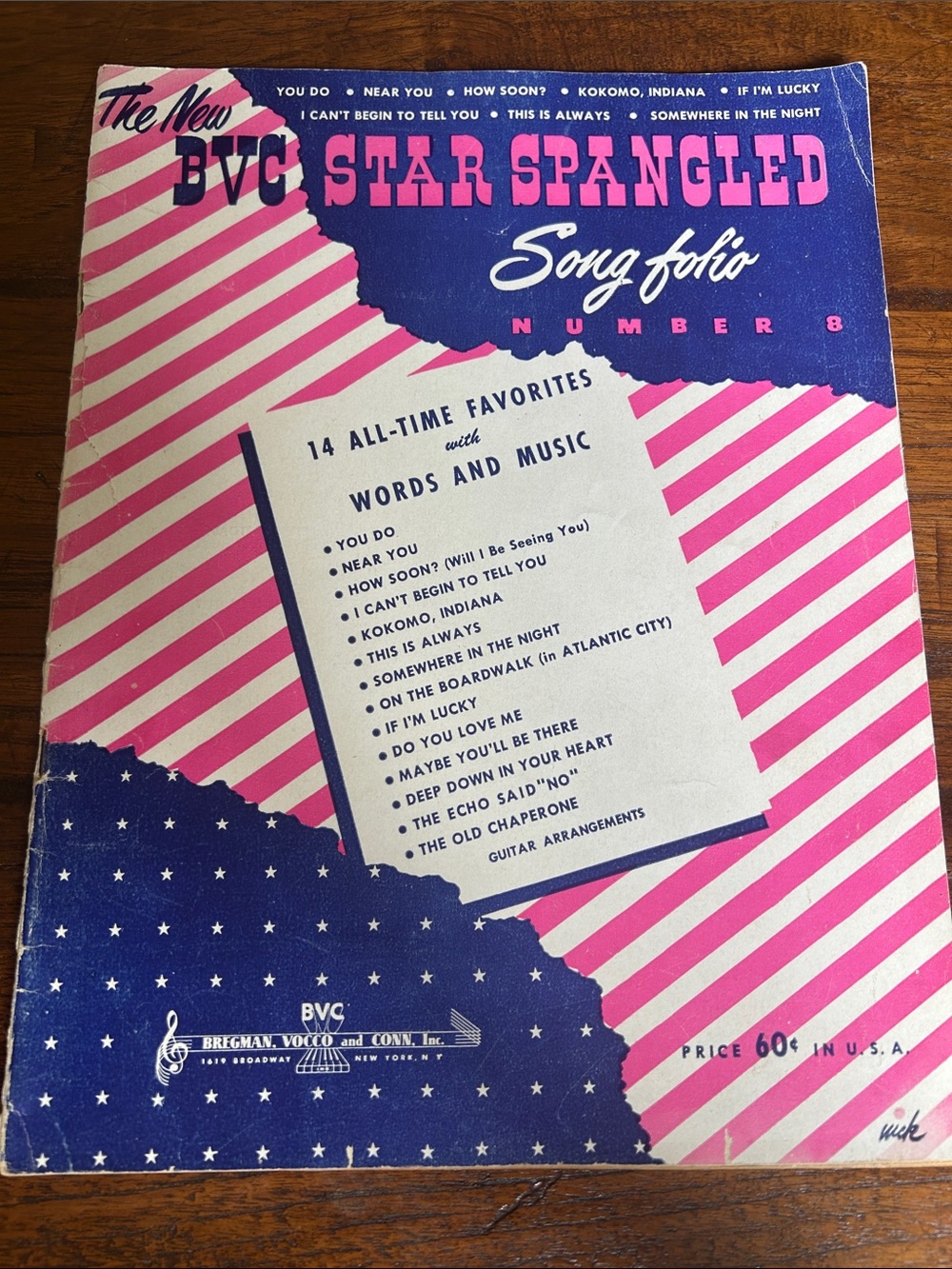 Star Spangled Song Folio - Pink & Navy